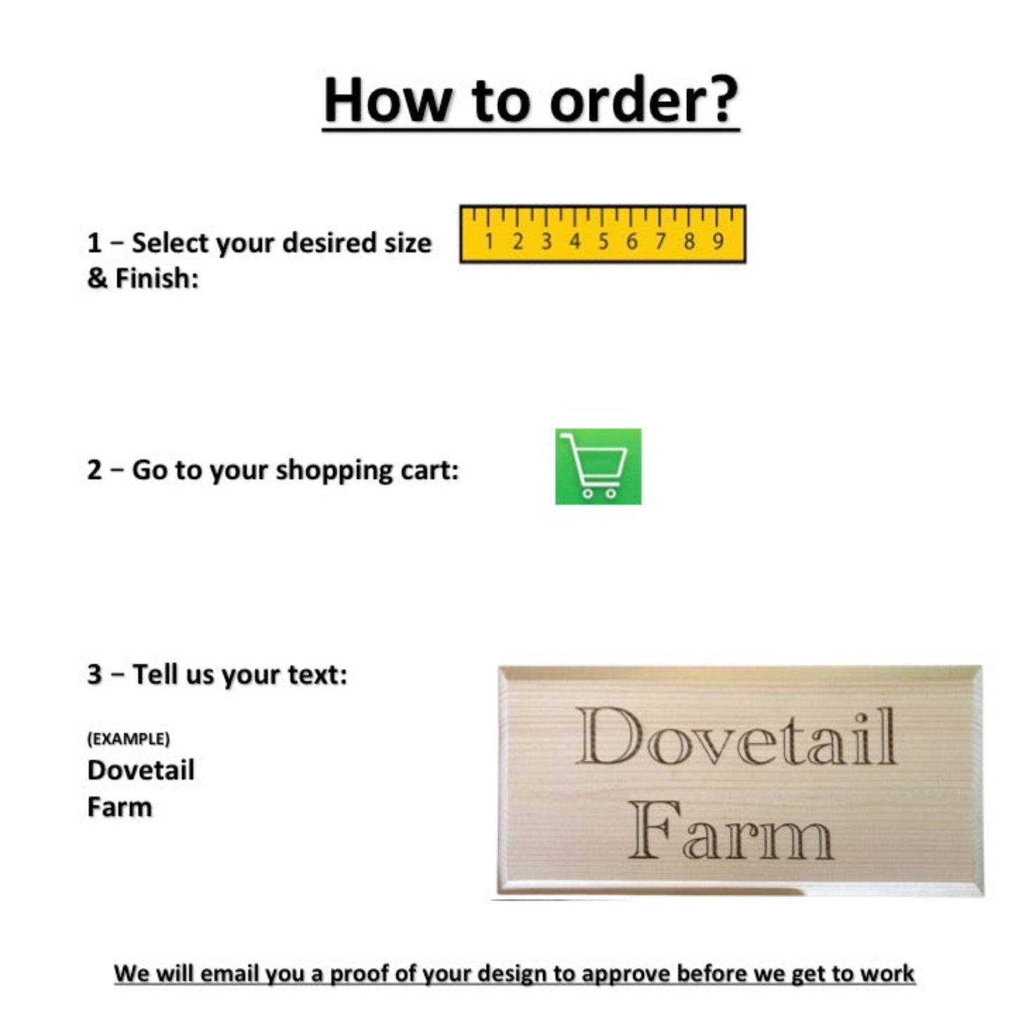 Chamfered Wooden Sign