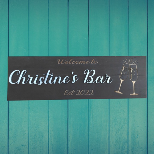 Wooden Bar Sign