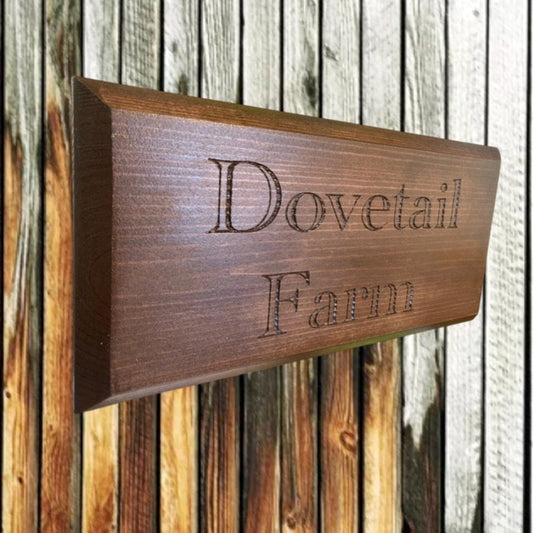 Chamfered Wooden Sign