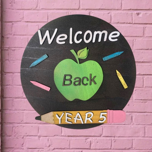 Wooden School Sign